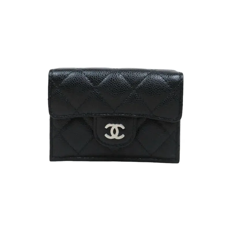 Chanel V25090905 Caviar Skin Black Wallet Made In 2020-2021 (Very Good Condition) 1