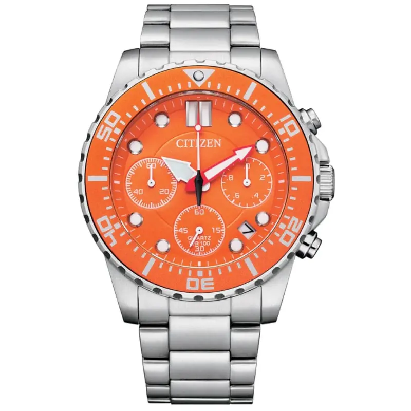 Citizen Ai5008-82X Orange Dial Stainless Steel Men Watch 1