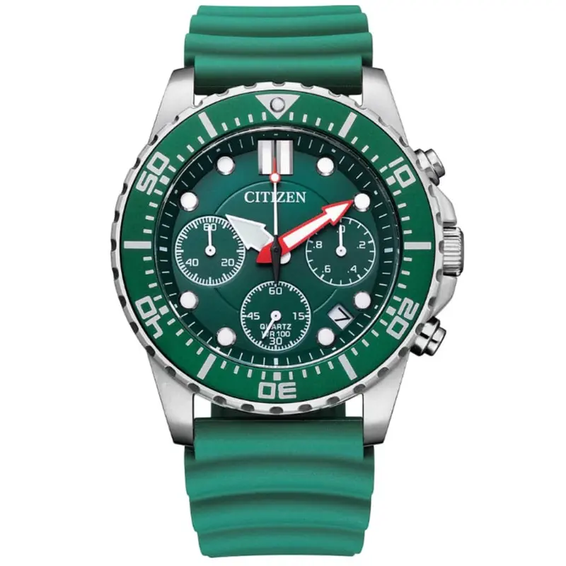 Citizen Ai5009-12X Green Silicone Strap Men Watch 1