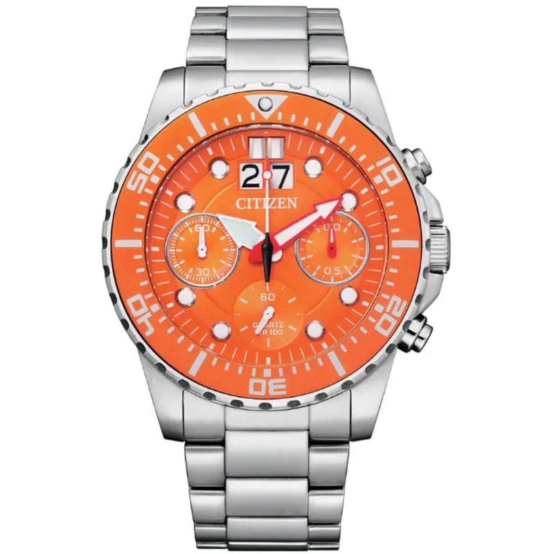 Citizen Ai7008-81X Orange Dial Stainless Steel Men Watch 1
