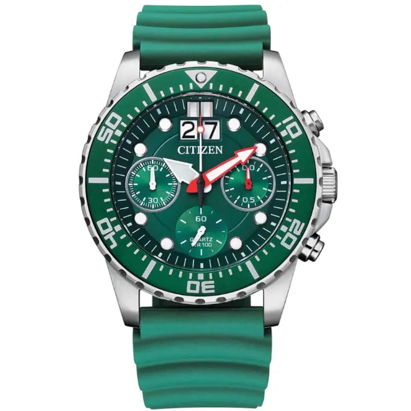 Citizen Ai7009-11X Green Polyurethane Strap Men Watch 1