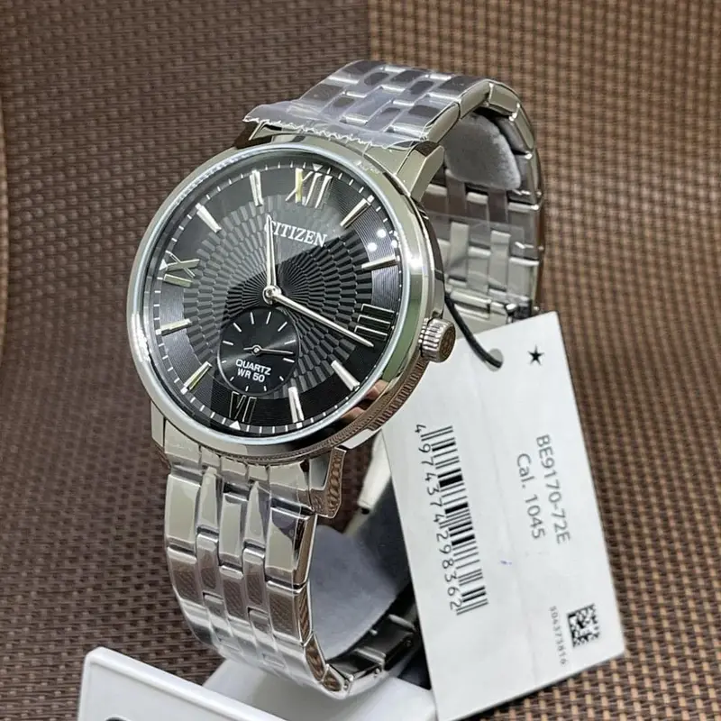 Citizen Analog Black Dial Silver Stainless Steel Strap Men Watch Be9170-72E 2