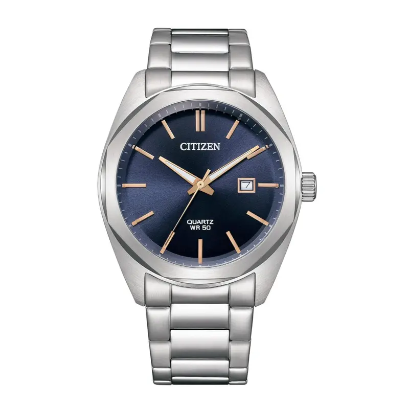 Citizen Analog Blue Dial Silver Stainless Steel Strap Men Watch Bi5110-54H 1