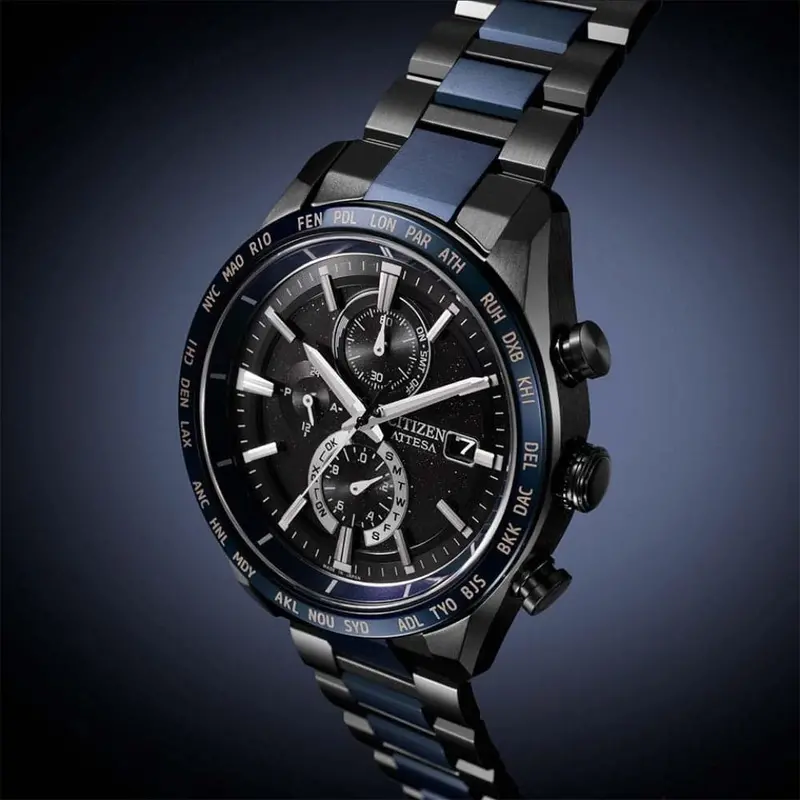 Citizen Attesa Chronograph Two-Tone Stainless Steel Strap Men Watch At8187-75E 2