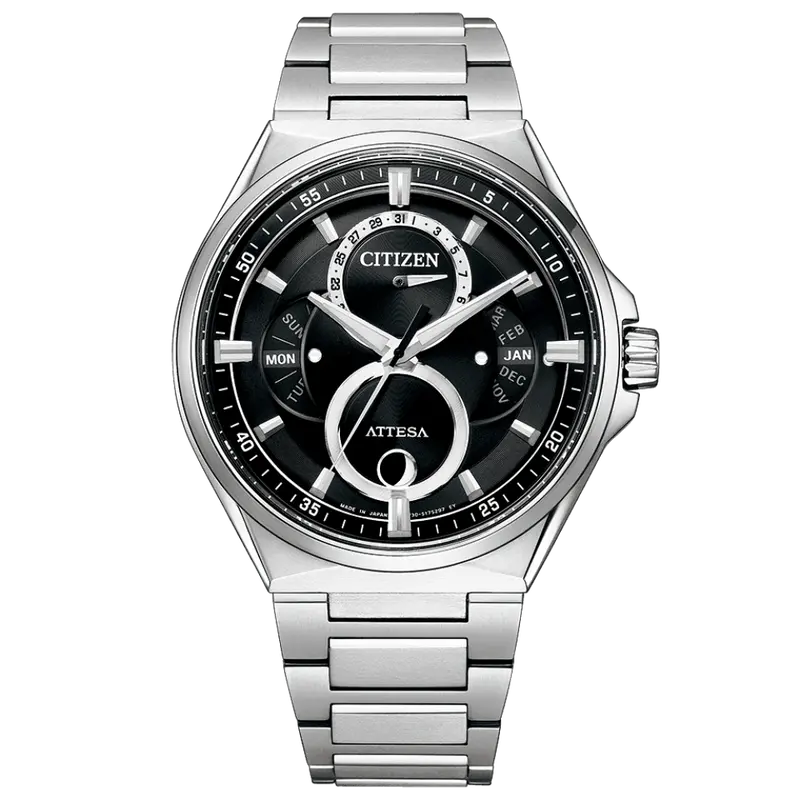 Citizen Attesa Eco-Drive Triple Calendar Moon Phase Men's Watch Bu0060-68E 1