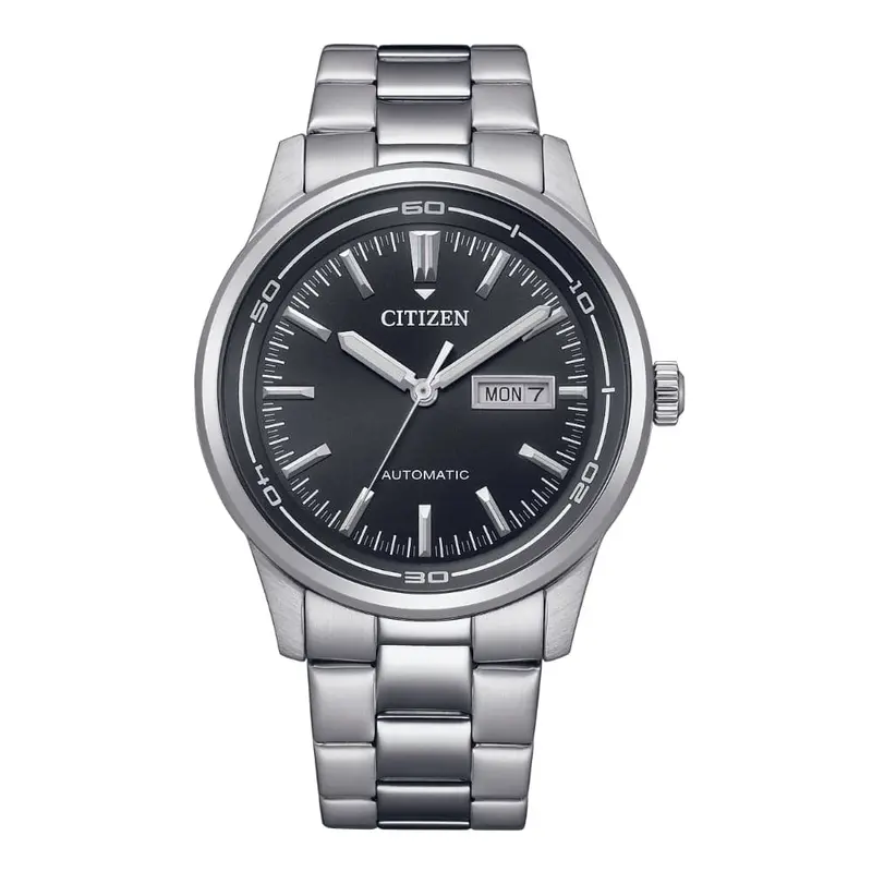 Citizen Automatic Black Dial Silver Stainless Steel Strap Men Watch Nh8400-87E 1