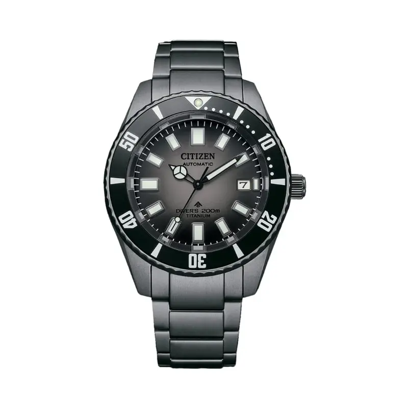 Citizen Automatic Black Titanium Strap Men Watch Nb6025-59H 1