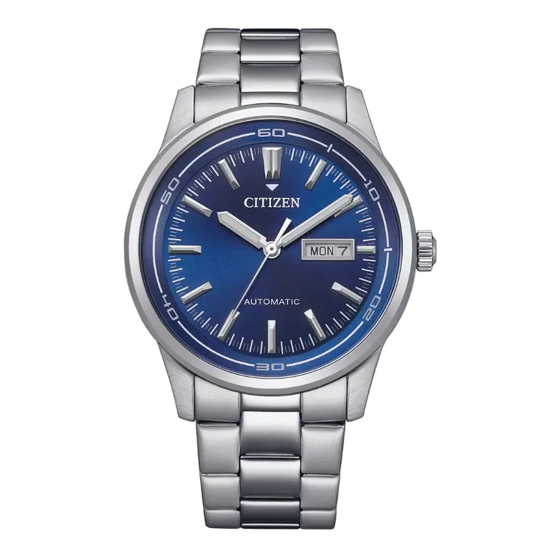 Citizen Automatic Blue Dial Silver Stainless Steel Strap Men Watch Nh8400-87L 1