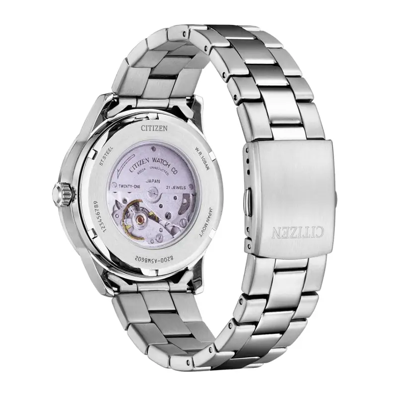 Citizen Automatic Blue Dial Silver Stainless Steel Strap Men Watch Nh8400-87L 2