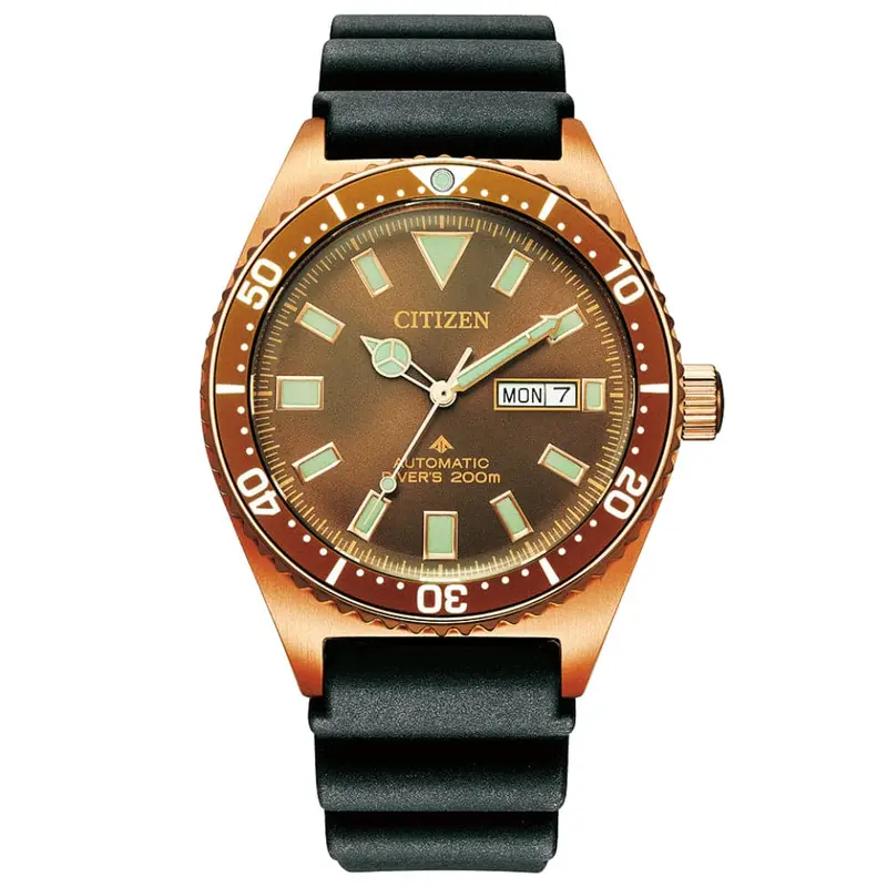 Citizen Automatic Ny0125-08W Black Rubber Strap Men Watch 1