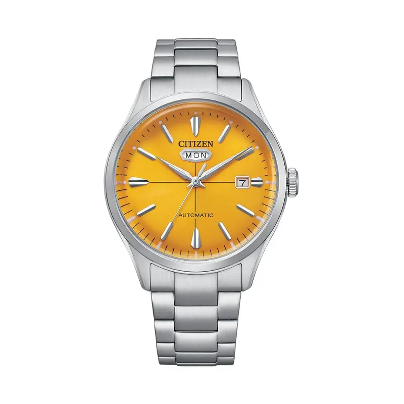 Citizen Automatic Yellow Dial Silver Stainless Steel Men Watch Nh8391-51Z 1