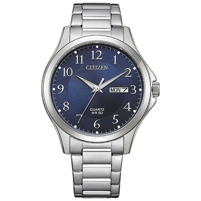 Citizen Bf2021-82L Quartz Blue Dial Stainless Steel Watch 1