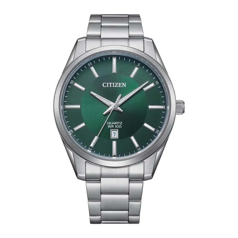 Citizen Bi1031-51Z Green Dial Steel Watch 1