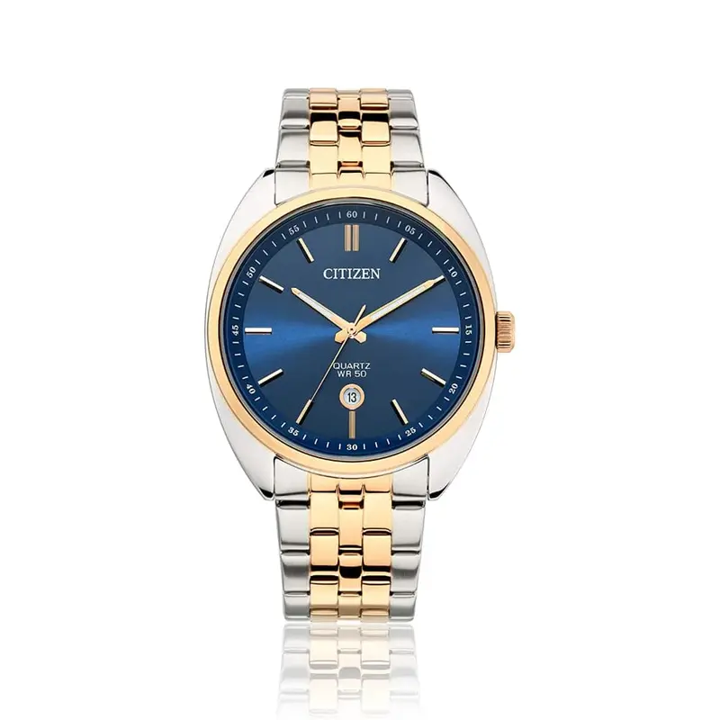 Citizen Bi5096-53L Blue Dial Two-Tone Stainless Steel Bracelet Strap Men's Watch 1
