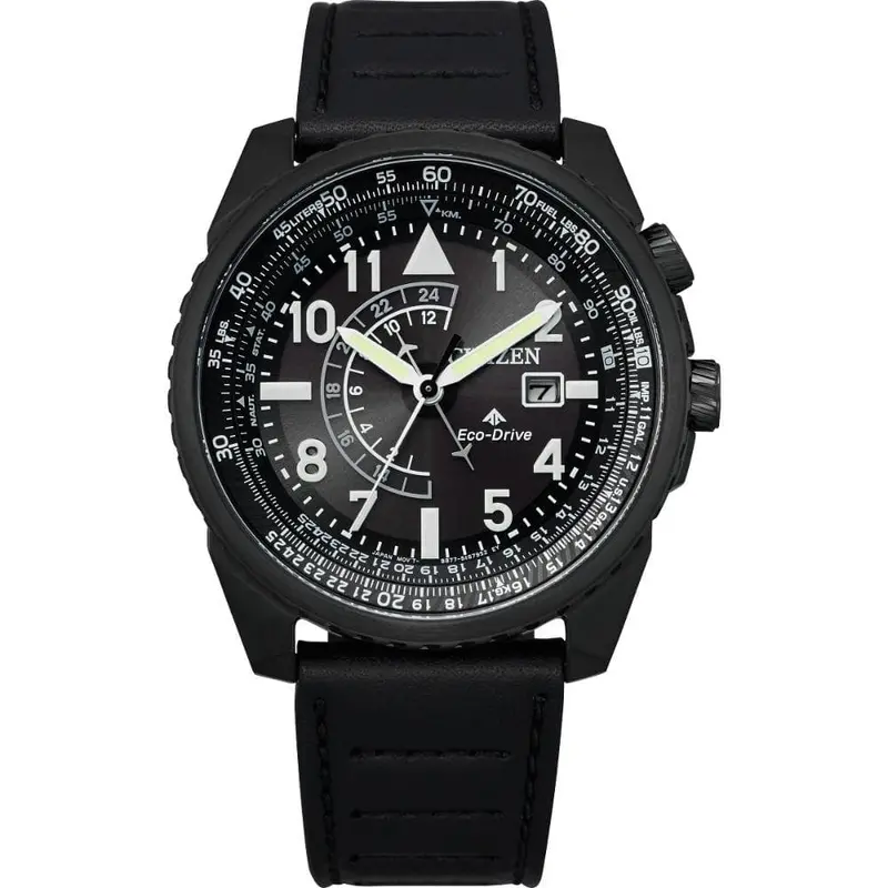 Citizen Bj7135-02E Black Leather Promaster Nighthawk Men's Watch 1