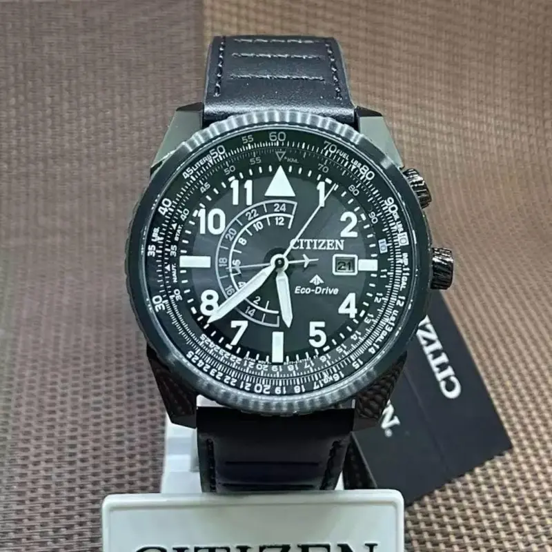 Citizen Bj7135-02E Black Leather Promaster Nighthawk Men's Watch 2