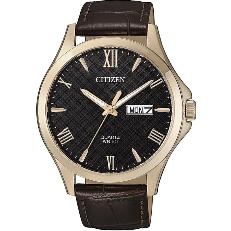 Citizen Black Dial Brown Leather Strap Men Watch Bf2023-01H 1