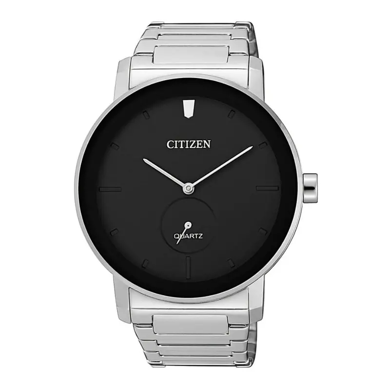 Citizen Black Dial Silver Stainless Steel Strap Men Watch Be9180-52E 1