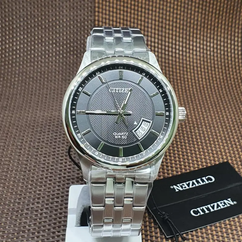 Citizen Black Dial Silver Stainless Steel Strap Men Watch Bi1050-81E 2