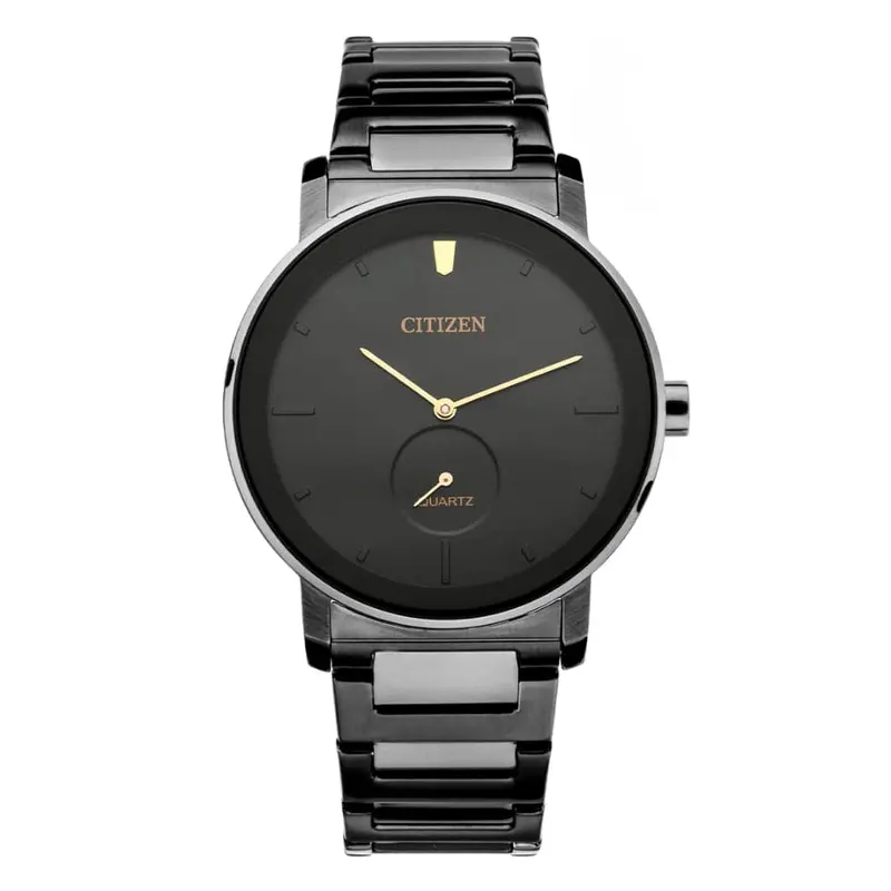 Citizen Black Dial Stainless Steel Strap Men Watch Be9187-53E 1