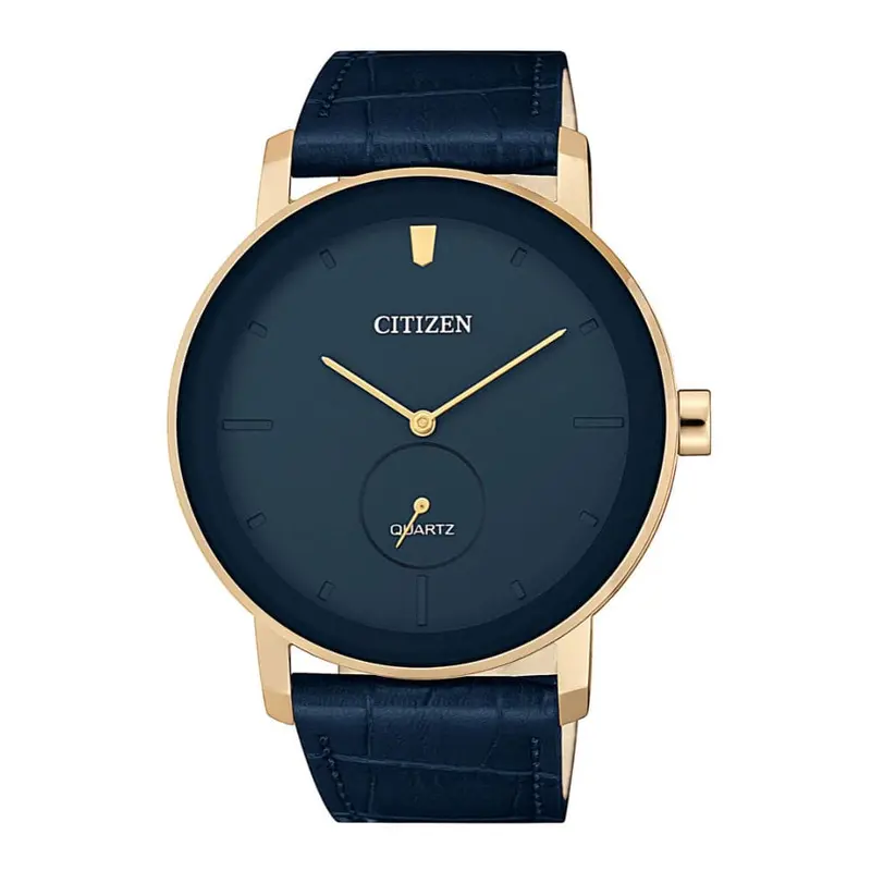Citizen Blue Dial And Leather Strap Men Watch Be9183-03L 1