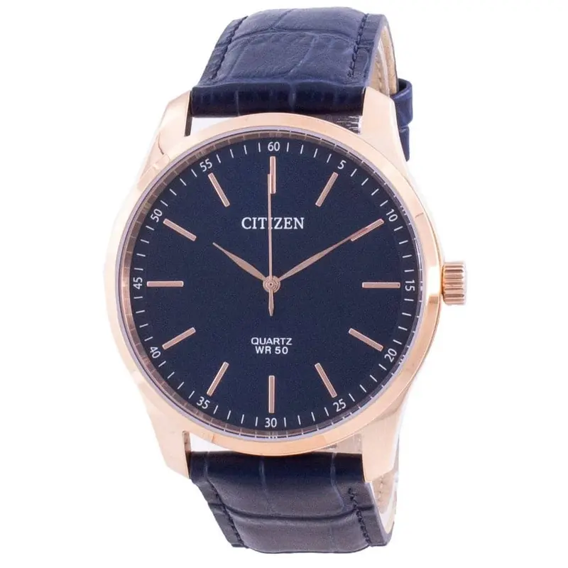 Citizen Blue Dial And Leather Strap Men Watch Bh5003-00L 1