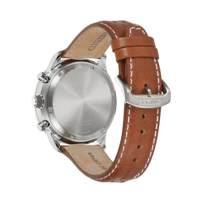 Citizen Ca4500-16X Eco-Drive Brown Leather Men's Watch 2