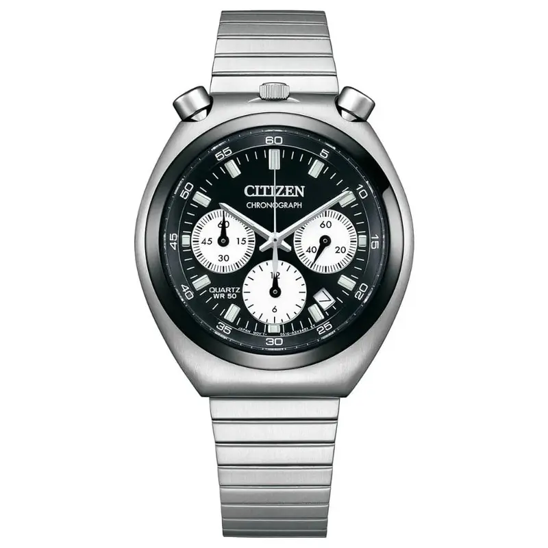 Citizen Chronograph Black Dial Silver Stainless Steel Strap Men Watch An3660-81E 1