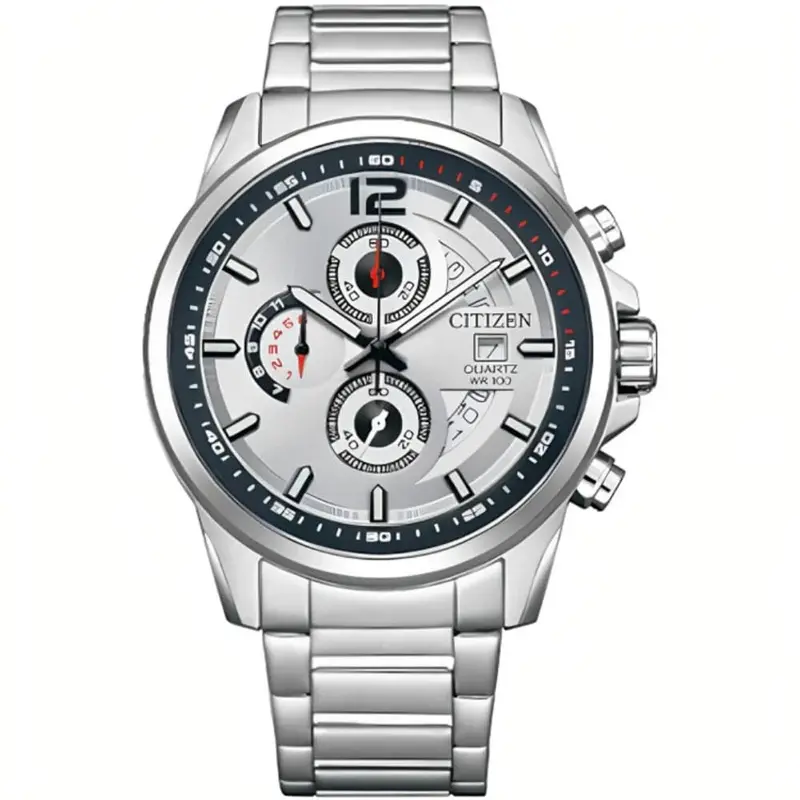 Citizen Chronograph Silver Stainless Steel Strap Men Watch An3690-56A 1