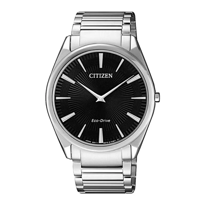 Citizen Eco-Drive Ar3071-87E Black Dial Stainless Steel Bracelet Strap Men's Watch 1