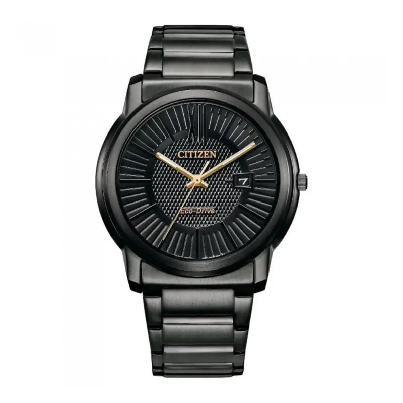 Citizen Eco-Drive Aw1217-83E Black Stainless Steel Men Watch 1