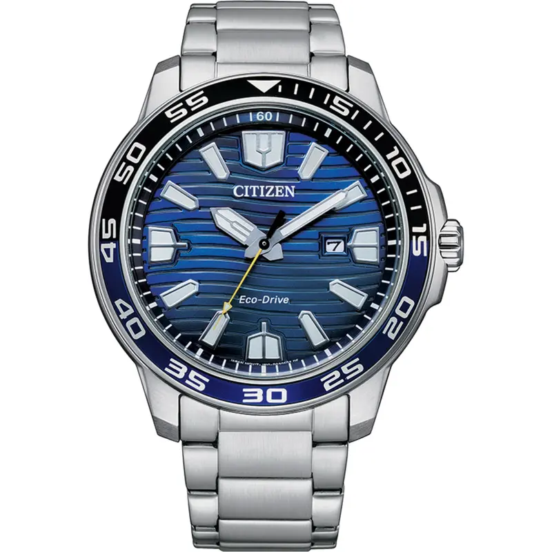 Citizen Eco-Drive Aw1525-81L Blue Dial Stainless Steel Men's Watch 1