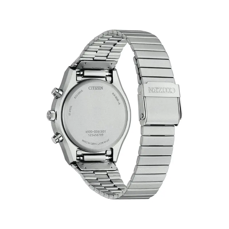 Citizen Eco-Drive Black Dial Silver Stainless Steel Strap Men Watch At2540-57E 2