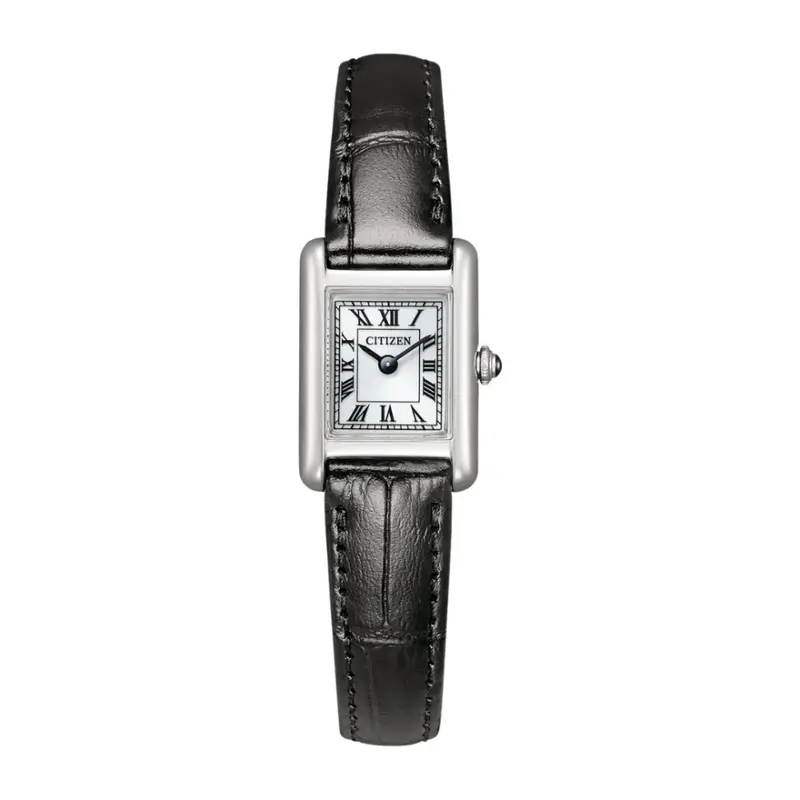 Citizen Eco-Drive Black Genuine Leather Strap Women's Watch Eg2790-12A 1