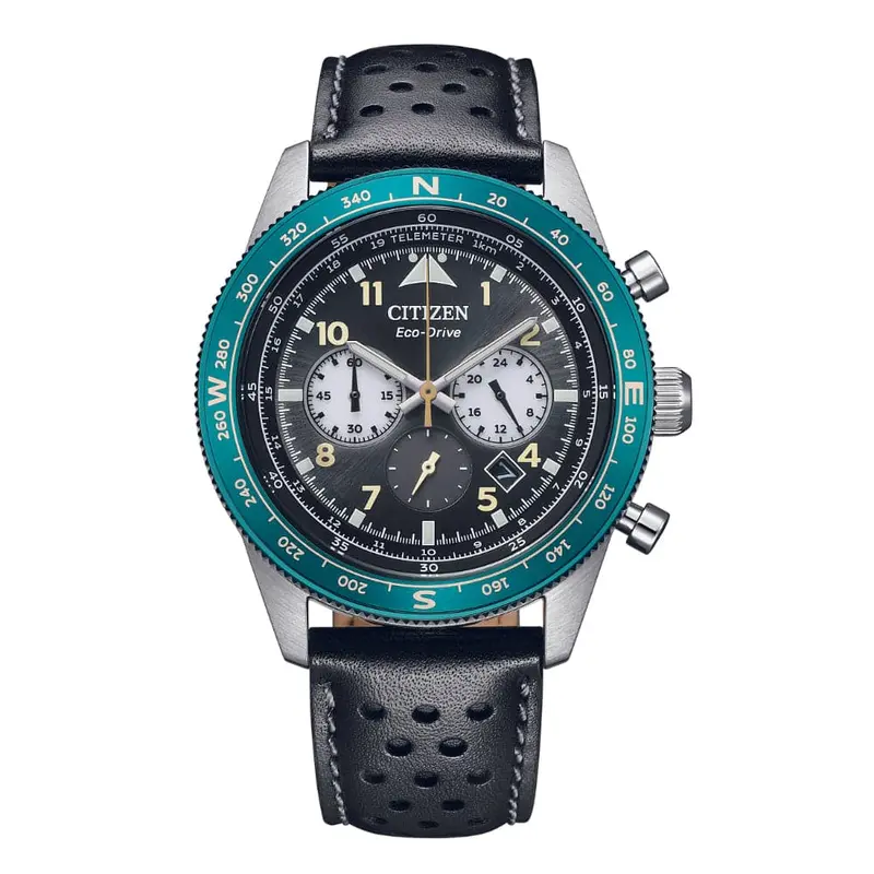 Citizen Eco Drive Black Leather Strap Men Watch Ca4558-16E 1