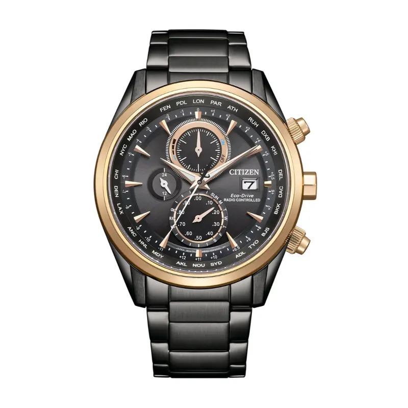 Citizen Eco-Drive Black Stainless Steel Strap Men's Watch - Chronograph | At8268-83E 1
