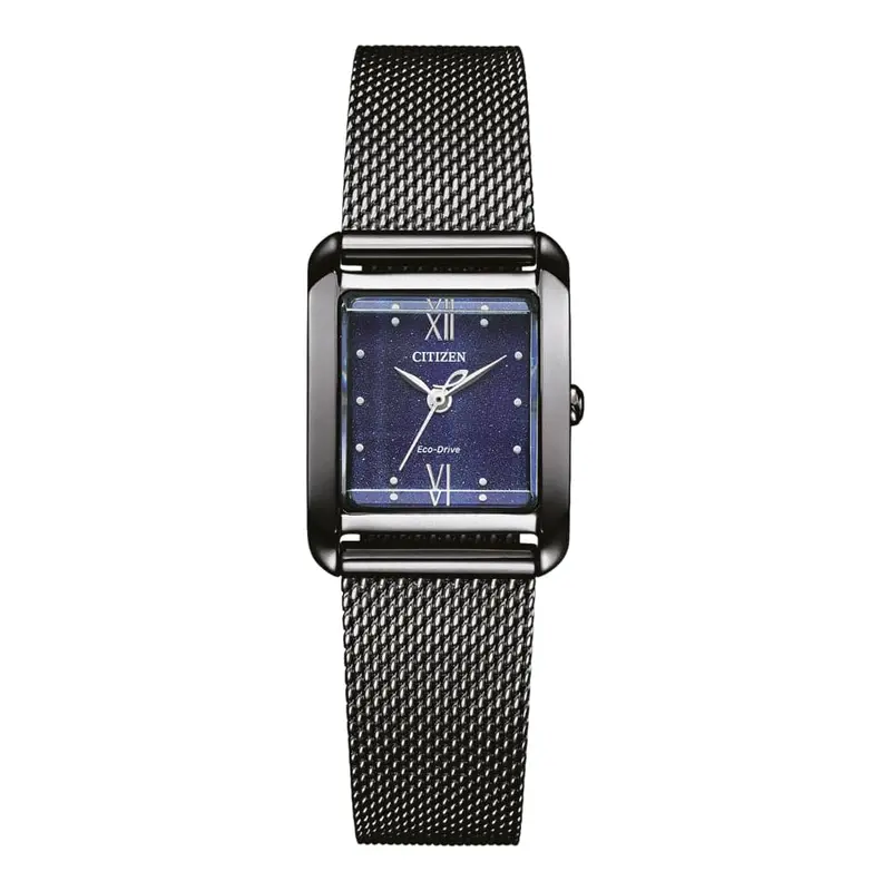 Citizen Eco-Drive Blue Dial Milanese & Leather Strap Women Watch Ew5597-63L 1