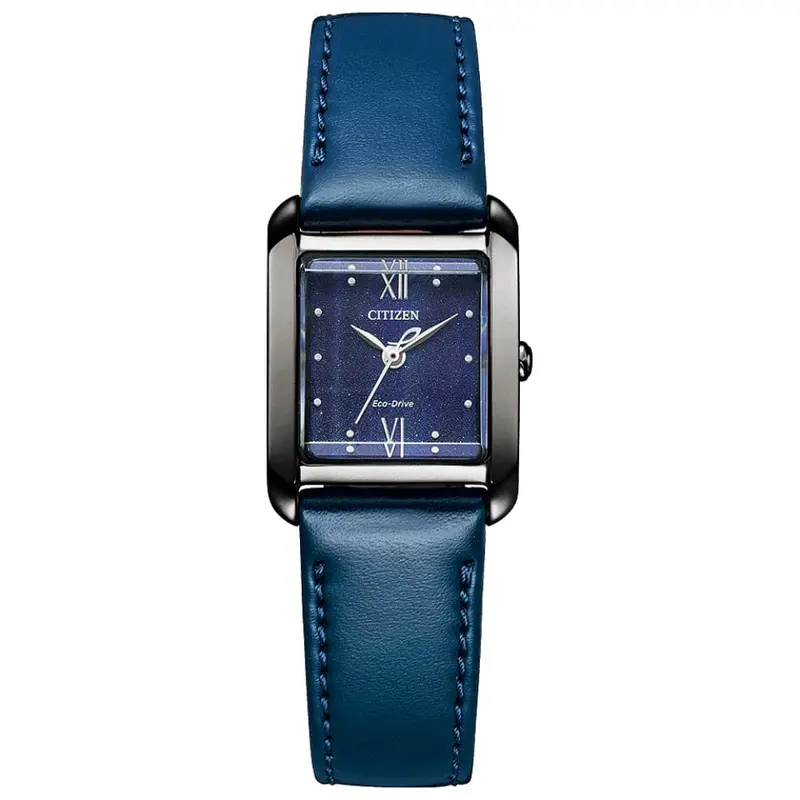 Citizen Eco-Drive Blue Dial Milanese & Leather Strap Women Watch Ew5597-63L 2