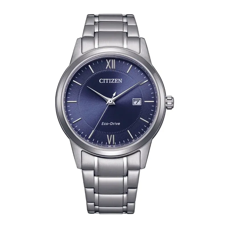 Citizen Eco-Drive Blue Dial Silver Stainless Steel Strap Men Watch Aw1780-84L 1