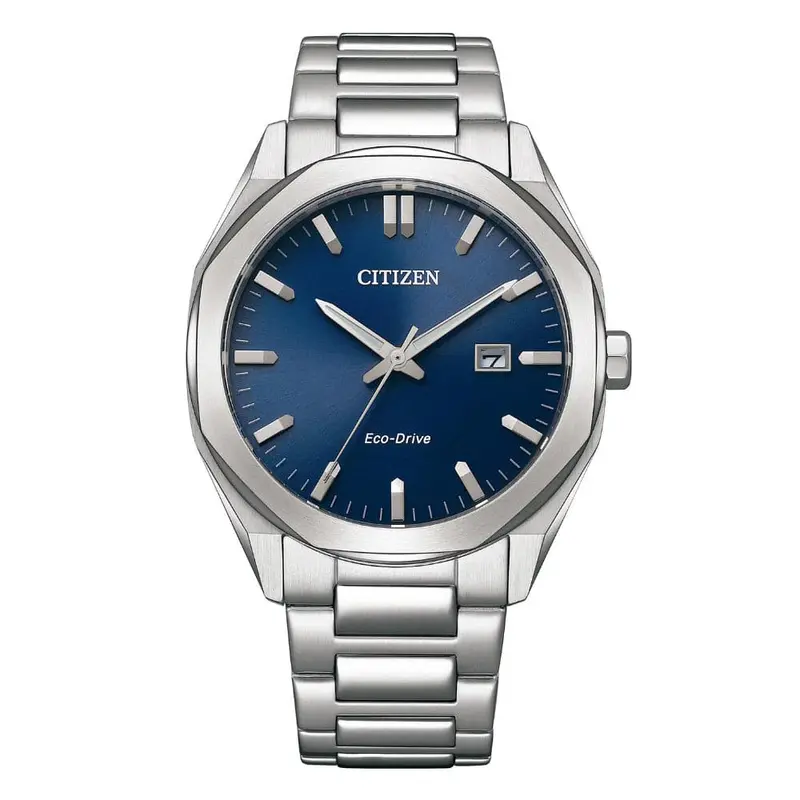 Citizen Eco-Drive Blue Dial Silver Stainless Steel Strap Men Watch Bm-7600-81L 1