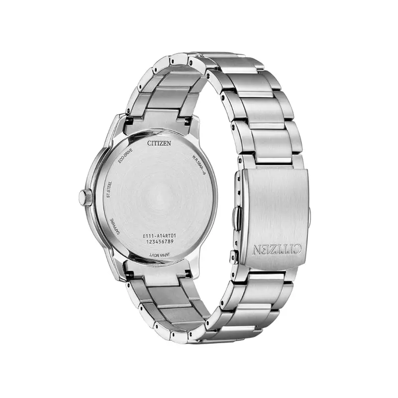 Citizen Eco-Drive Blue Dial Silver Stainless Steel Strap Men Watch Bm6978-77L 2
