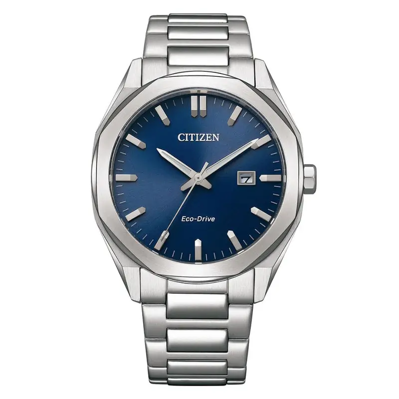 Citizen Eco-Drive Blue Dial Silver Stainless Steel Strap Men Watch Bm7600-81L 1