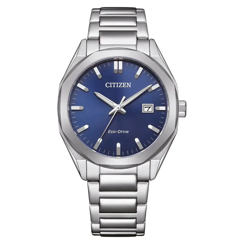 Citizen Eco-Drive Blue Dial Silver Stainless Steel Strap Men Watch Bm7620-83L 1