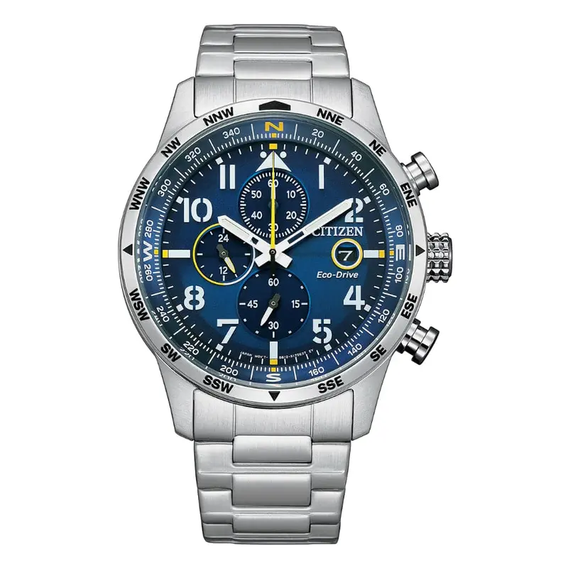 Citizen Eco-Drive Blue Dial Silver Stainless Steel Strap Men Watch Ca0790-83L 1
