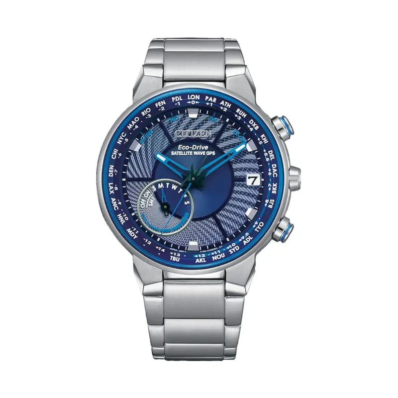 Citizen Eco-Drive Blue Dial Silver Stainless Steel Strap Men Watch Cc3030-53L 1