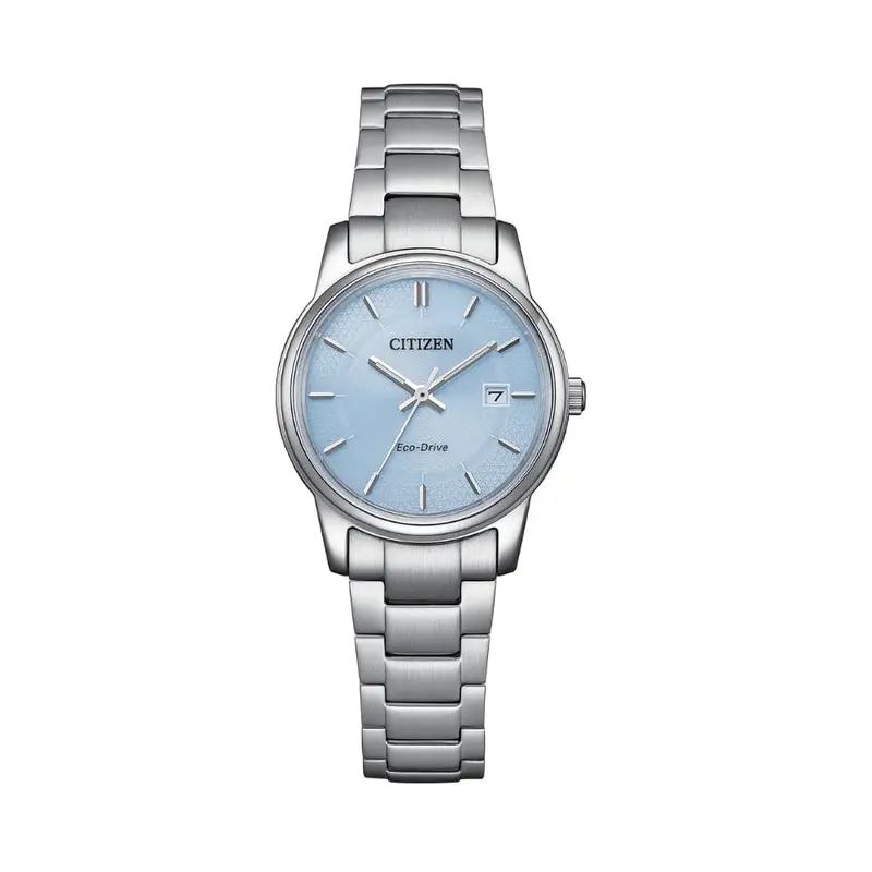 Citizen Eco-Drive Blue Dial Silver Stainless Steel Strap Women Watch Ew2318-73L 1