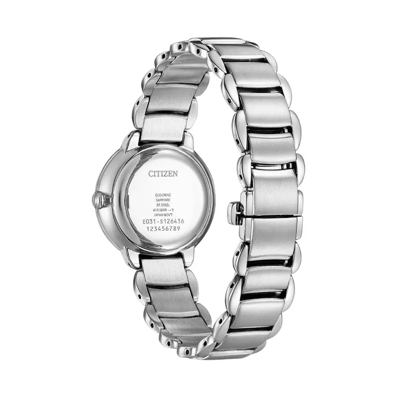 Citizen Eco-Drive Blue Dial Silver Stainless Steel Women Watch Em0920-86L 2
