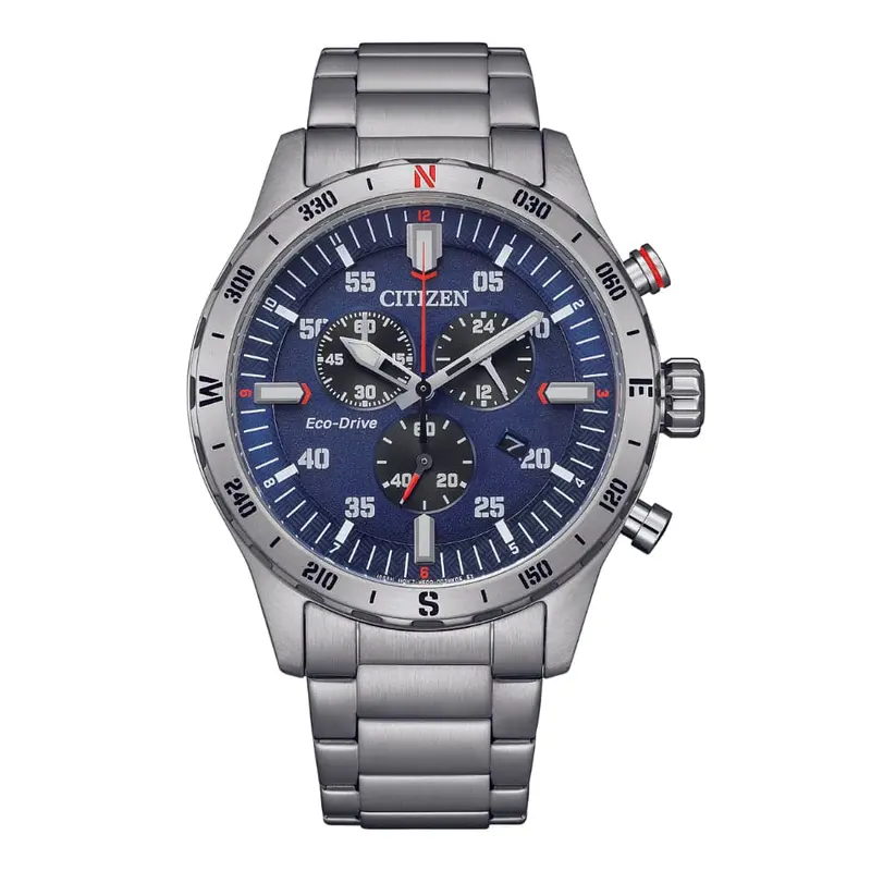 Citizen Eco-Drive Blue Dial Stainless Steel Strap Men Watch At2520-89L 1