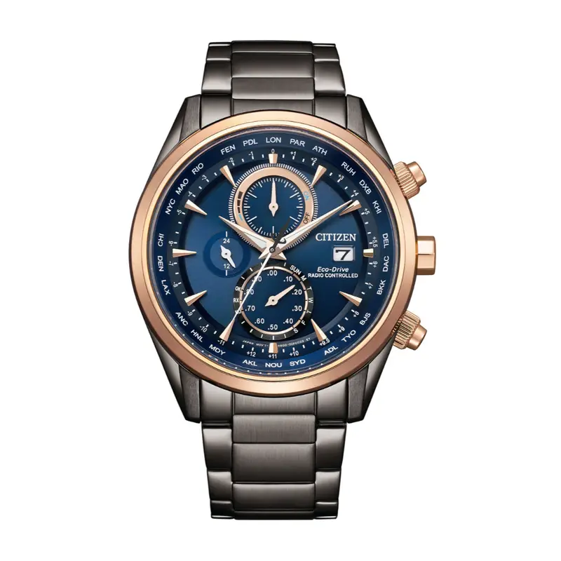 Citizen Eco-Drive Blue Dial Stainless Steel Strap Men's Watch - Chronograph | At8269-81L 1