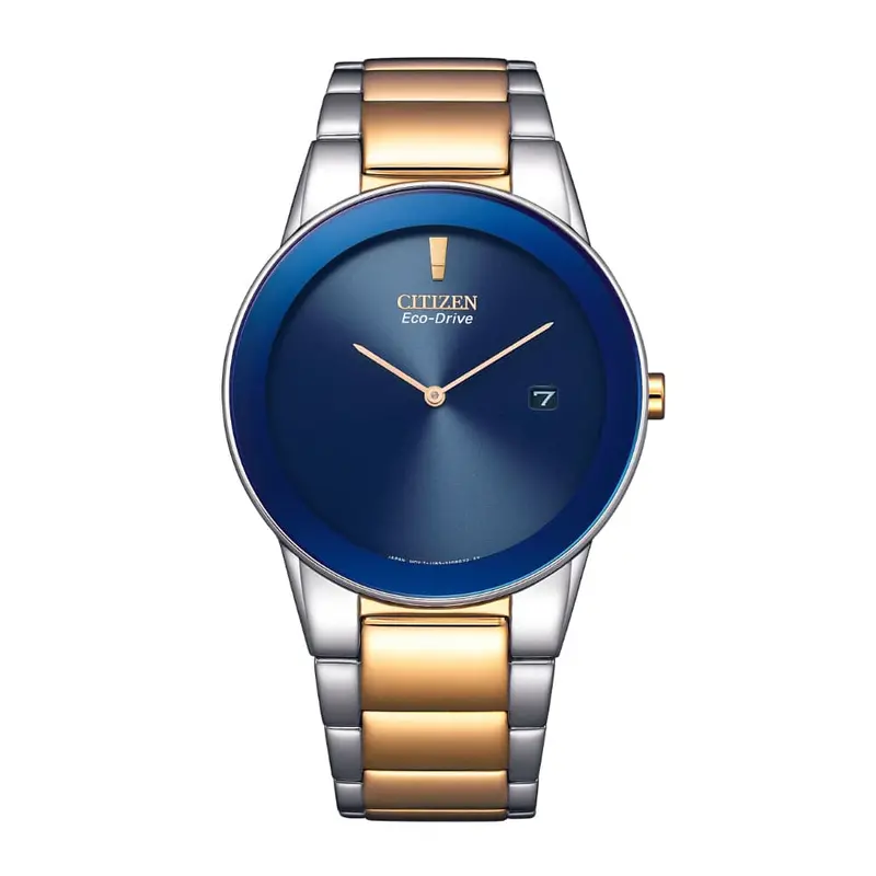 Citizen Eco-Drive Blue Dial Two-Tone Stainless Steel Strap Men Watch Au1064-85L 1